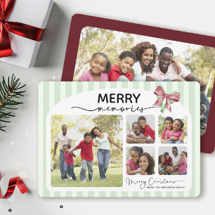 Cartão De Festividades Felizes Memórias Arco de Colagem Fotográfica Natal