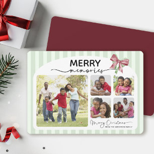 Cartão De Festividades Felizes Memórias Arco de Colagem Fotográfica Natal