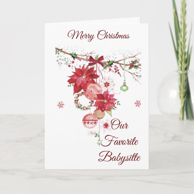 CARTÃO DE FESTIVIDADES FELIZMENTE NATAL PARA *PARA NOSSO BEBÊ FAVORITO* (Frente)