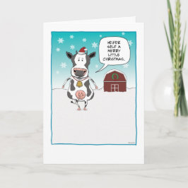 Cartão De Festividades Felny Heifer Self Cow Natal