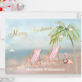 Cartão De Festividades Felry Christmas Flamingo Budget FLAT Holiday
