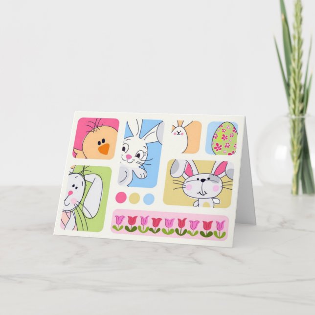 Cartão De Festividades Felz pascoa (Frente)