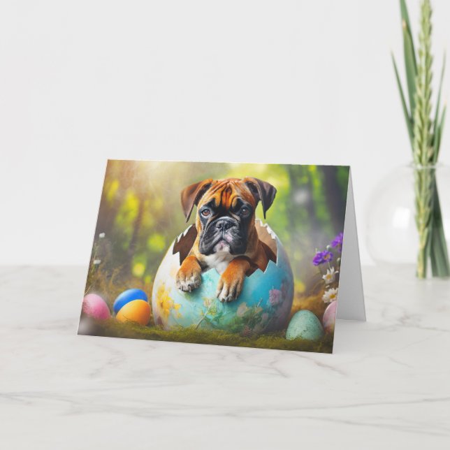 Cartão De Festividades Felz pascoa Boxer (Frente)
