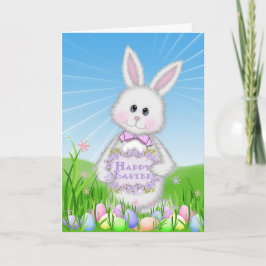 Cartão De Festividades Felz pascoa Bunny