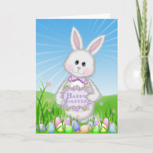 Cartão De Festividades Felz pascoa Bunny