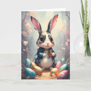 Cartão De Festividades Felz pascoa Bunny