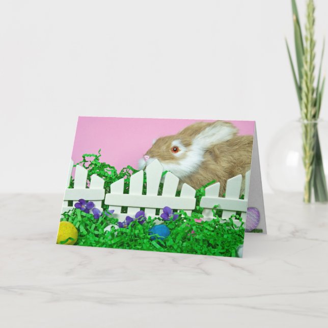 Cartão De Festividades Felz pascoa Bunny (Frente)