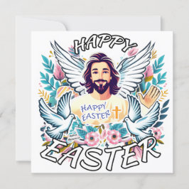 Cartão De Festividades Felz pascoa com Jesus