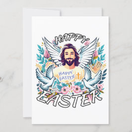 Cartão De Festividades Felz pascoa com Jesus