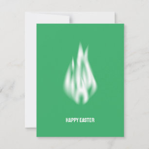 Cartão De Festividades Felz pascoa de código Qr Flame branco suave