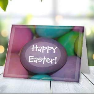 Cartão De Festividades Felz pascoa de Ovos Colorido