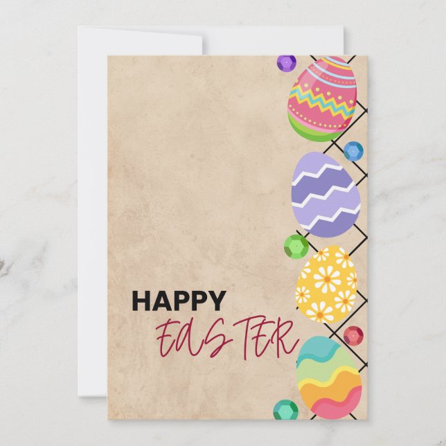 Cartão De Festividades Felz pascoa deseja (Frente)