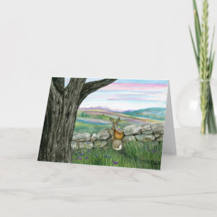 Cartão De Festividades felz pascoa do outro lado do Rabbit Miles Bihrle