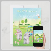 Felz pascoa Encantador de Golf Bunnies