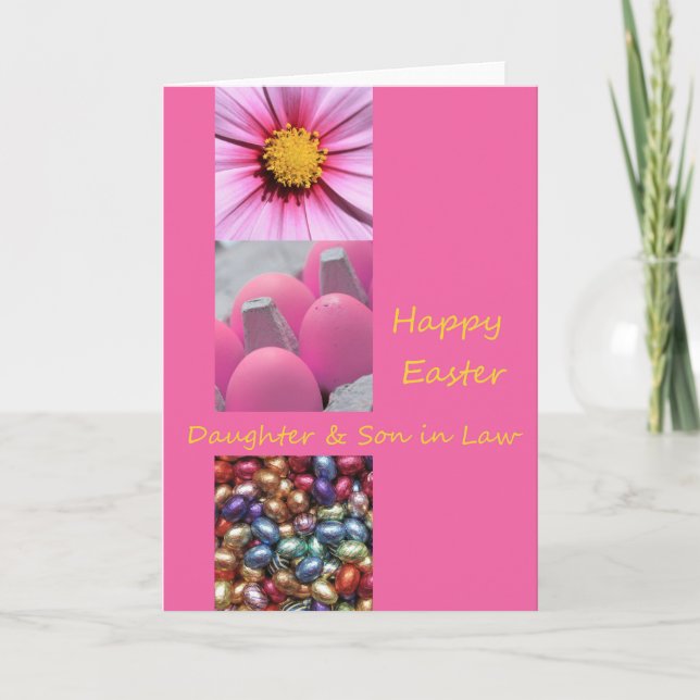 Cartão De Festividades Felz pascoa Filha e Marido (Frente)