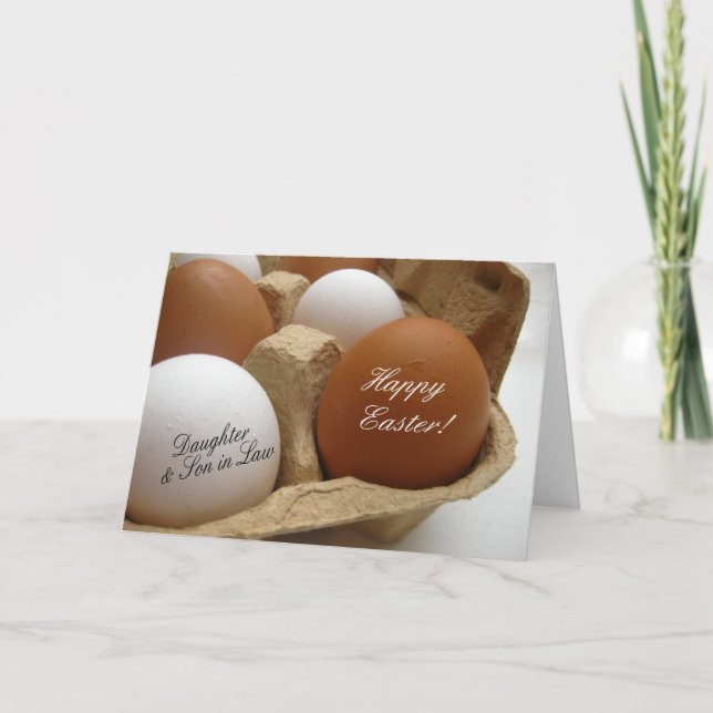 Cartão De Festividades Felz pascoa Filha e Marido (Frente)