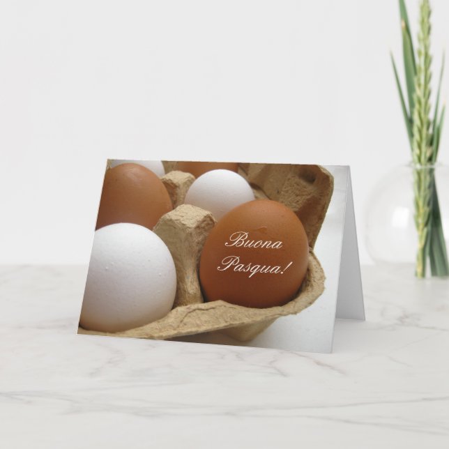Cartão De Festividades Felz pascoa italiano Buona Pasqua (Frente)