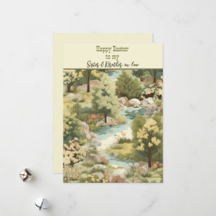 Cartão De Festividades Felz pascoa para Irmã e Irmão por lei