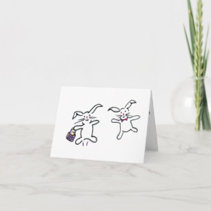 Cartão De Festividades Felz pascoa, primavera feliz