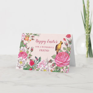 Cartão De Festividades Felz pascoa primavera Garden Friend