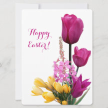 Felz pascoa Tulipas cor-de-rosa amarela diversão d