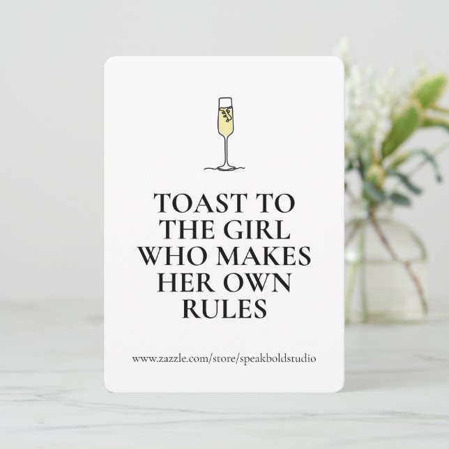Cartão De Festividades Feminist Gift Card Sassy Quote for Confident Women (Em pé/Frente)