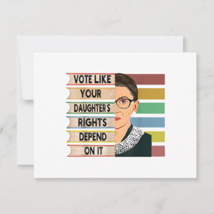 Cartão De Festividades Feminista Ruth Bader Ginsburg RBG - Garota de cita