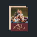 Cartão De Festividades feriado de ação de graças da foto personalizada fe<br><div class="desc">feliz roteiro de ação de graças e uma bela imagem da família. Você pode carregar sua própria imagem e personalizar o texto e as cores.</div>