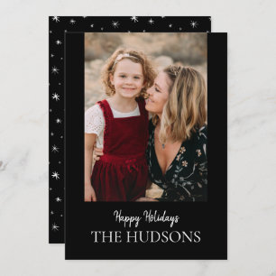 Cartão De Festividades Feriado de Caligrafia Mínima Moderna de Script Pre