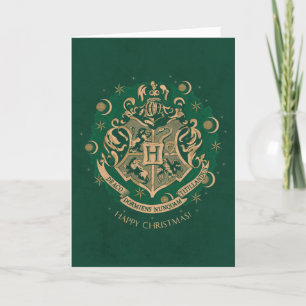 Cartão De Festividades Feriado de férias de repouso verde HOGWARTS™