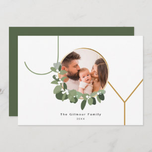 Cartão De Festividades Feriado de Foto da Família Personalizada da Festa 