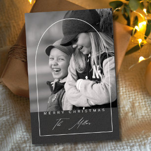 Cartão De Festividades Feriado de Foto de Arch de Natal Merry Script Mode