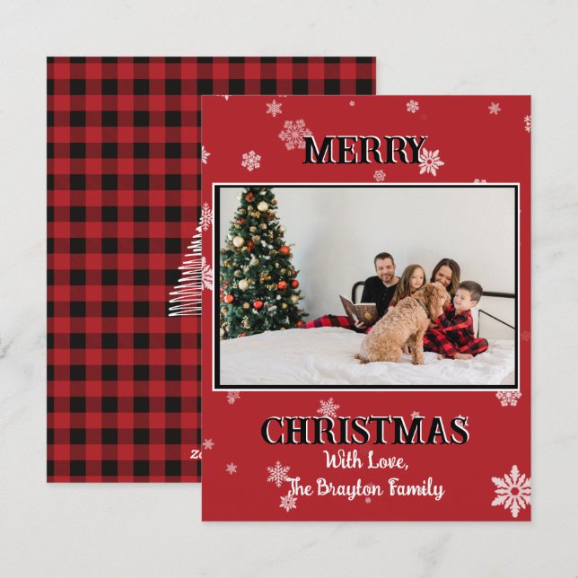 Cartão De Festividades Feriado de Foto do Estilo do País de Buffalo Verme (Frente/Verso)