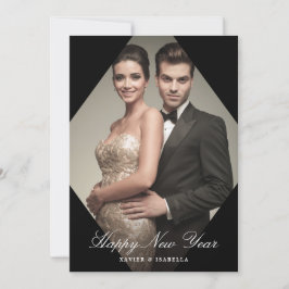 Cartão De Festividades Feriado de Fotografia de Ano Novo da Elegância Mod