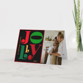 Cartão De Festividades Feriado de Fotografia JOLLY da Tipografia Moderna