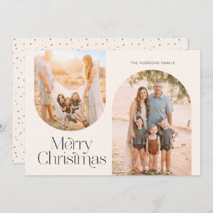 Cartão De Festividades Feriado de Fotografia Minimalista de Colagem de Qu