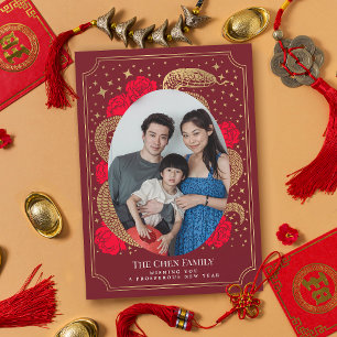 Cartão De Festividades Feriado de Fotografia no Cobra de Ano Novo Chinês