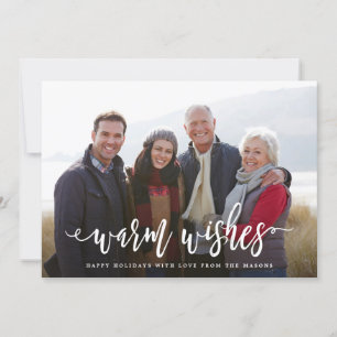 Cartão De Festividades Feriado de Fotografia Warm Wish