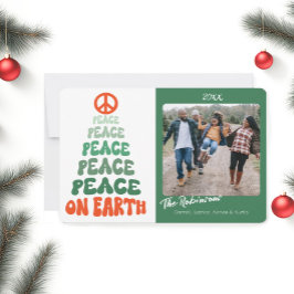 Cartão De Festividades Feriado de Fotografias Personalizadas da Retro da