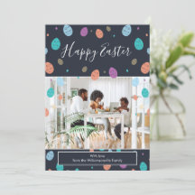 Feriado de Fotos da Família Azul de Páscoa