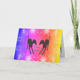 Cartão De Festividades Feriado de Greyhound italiano