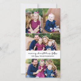 Cartão De Festividades Feriado de Natal com Script Casual 4 Um Lado