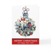 Feriado de Natal do Ornamento de Aves Vermelhas El