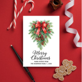 Cartão De Festividades Feriado de Natal Elegante