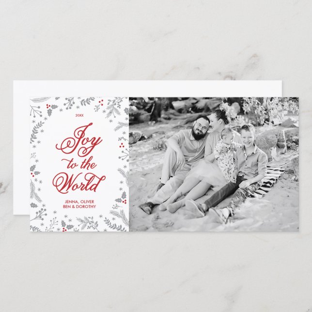 Cartão De Festividades Feriado de Natal em Berries One (Frente/Verso)