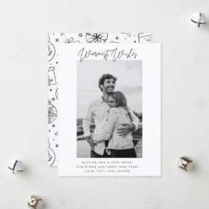 Cartão De Festividades Feriado de Natal em Casal de votos mais calorosos