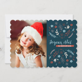 Cartão De Festividades Feriado de Natal Natural de Noël