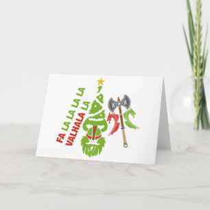 Cartão De Festividades Feriado de Natal Viking Valhalla