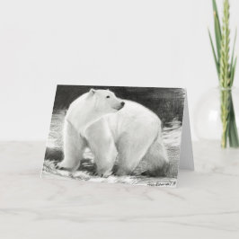 Cartão De Festividades Feriado de Urso Polar Personalizável