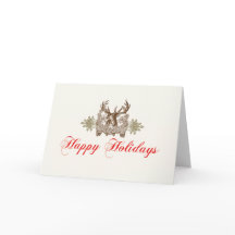 Feriado de Vintage Deer Head CLassic